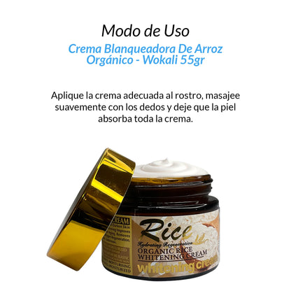 Crema Blanqueadora De Arroz Orgánico 55g